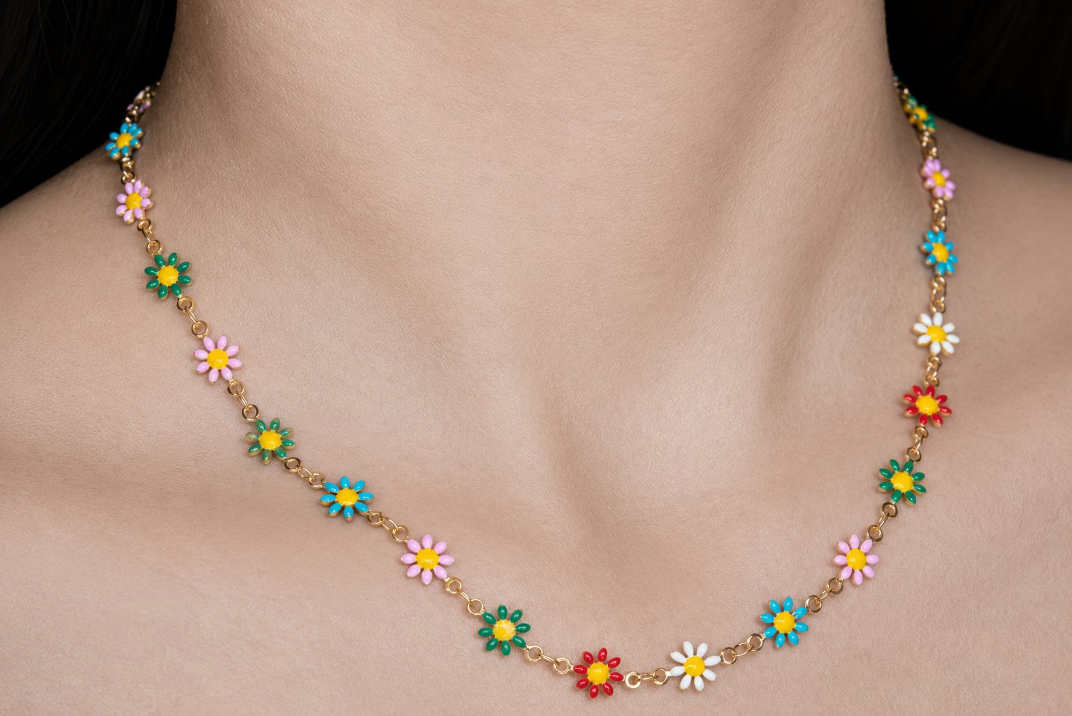 Neon Flower Necklace