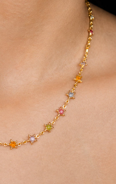 Multicolor Star Necklace