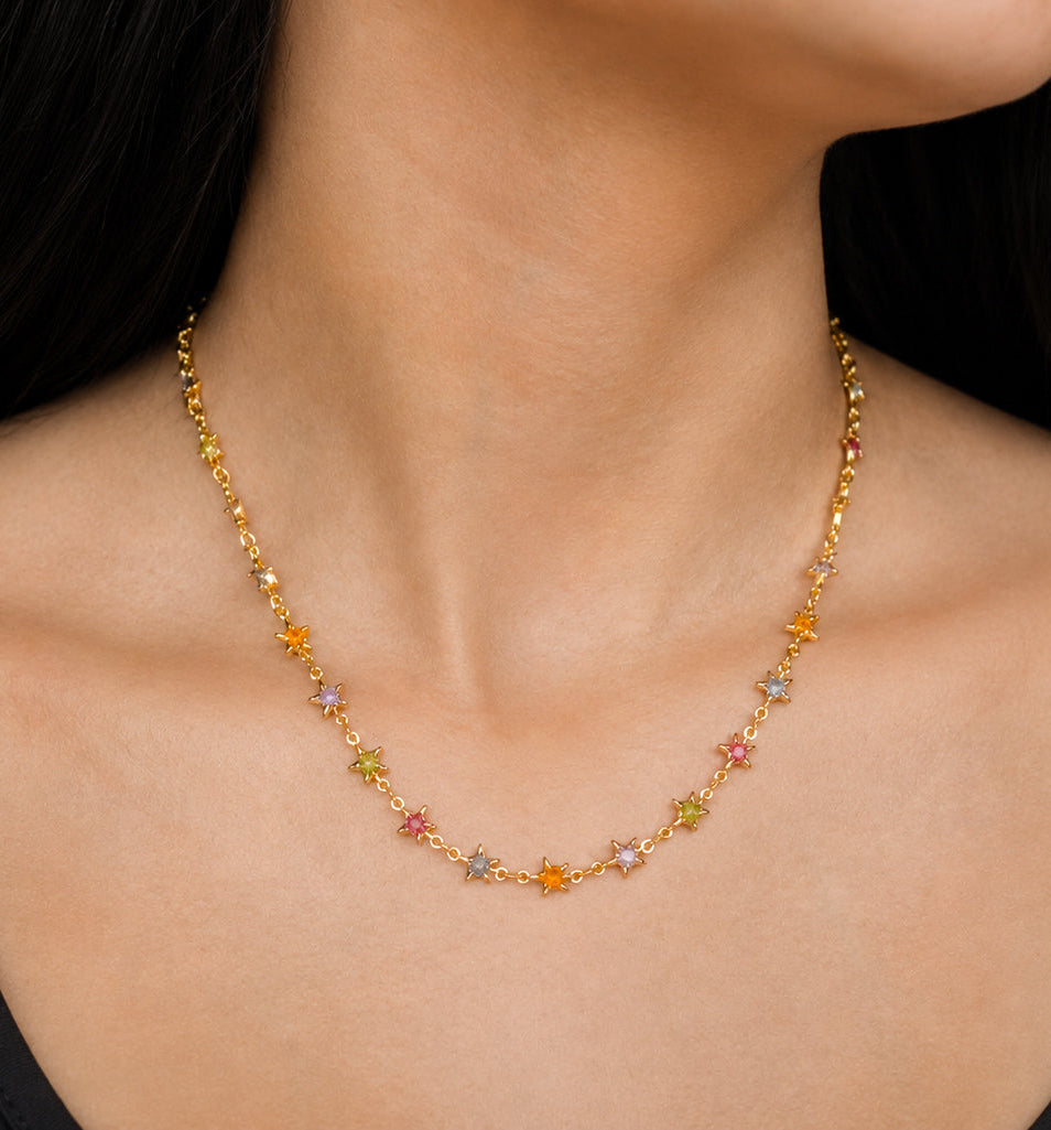 Multicolor Star Necklace