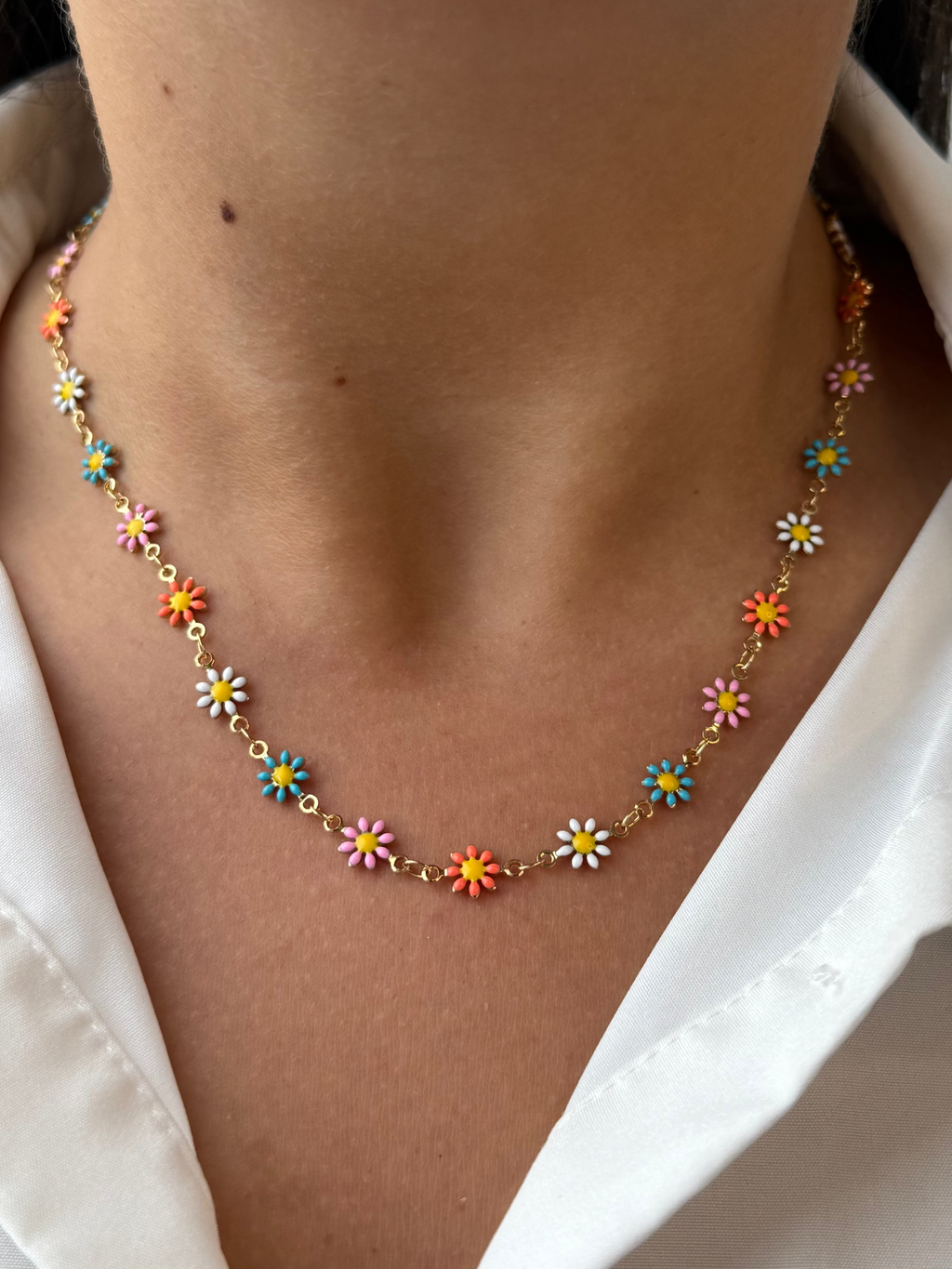 Neon Flower Necklace