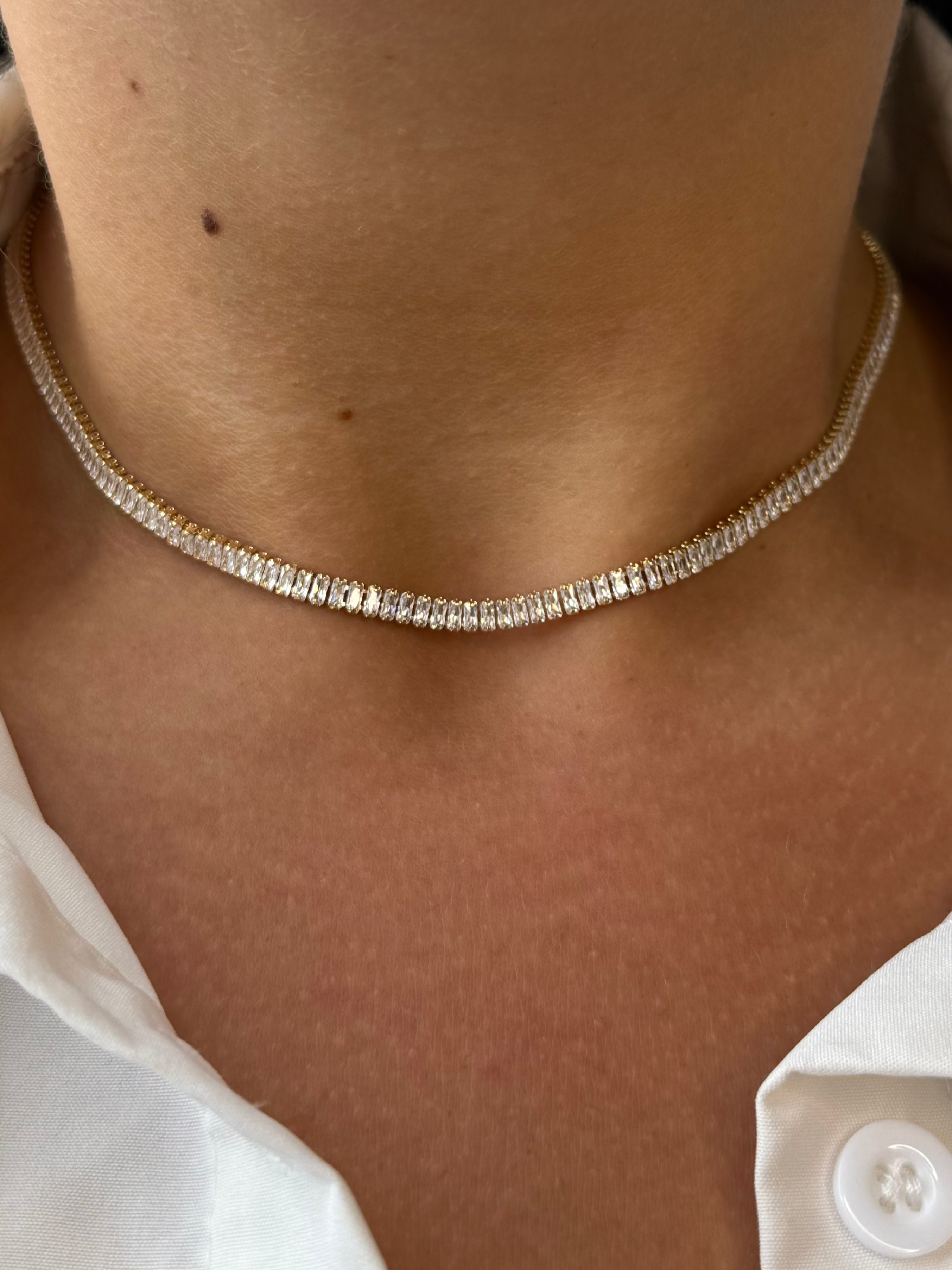Baguette Choker Necklace