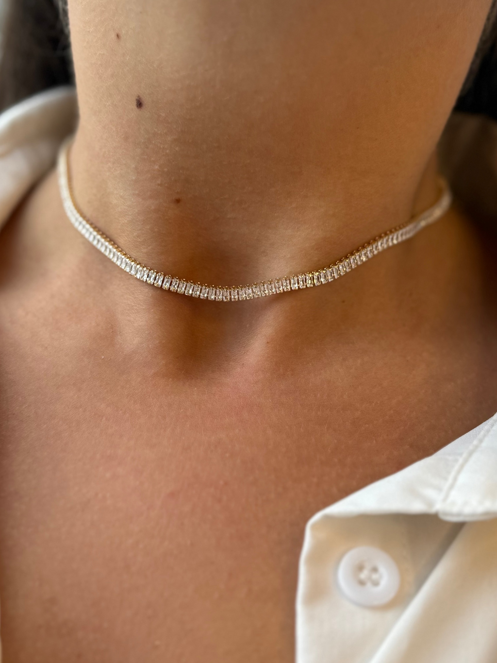 Baguette Choker Necklace