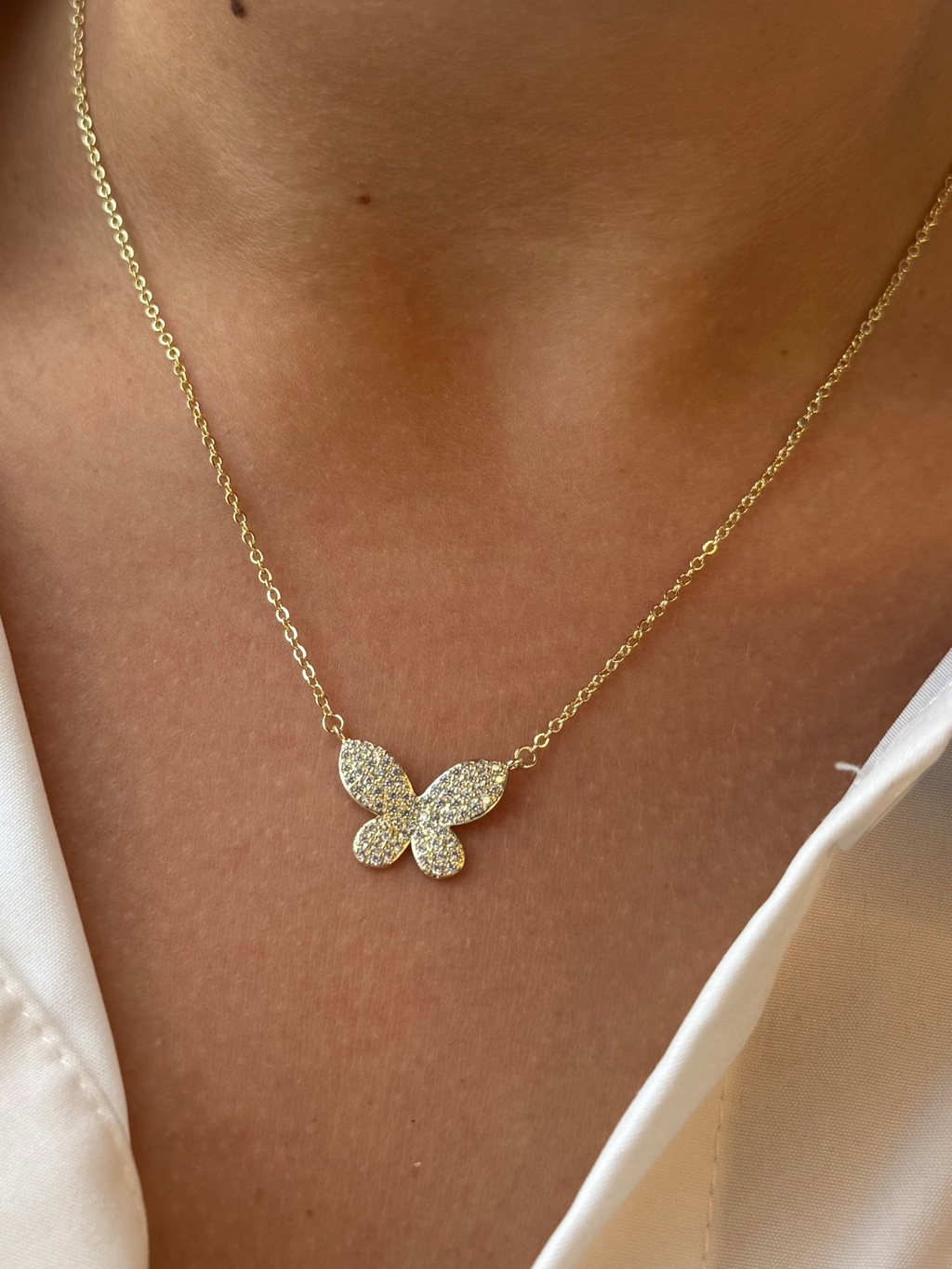 Moonlit Butterfly Necklace