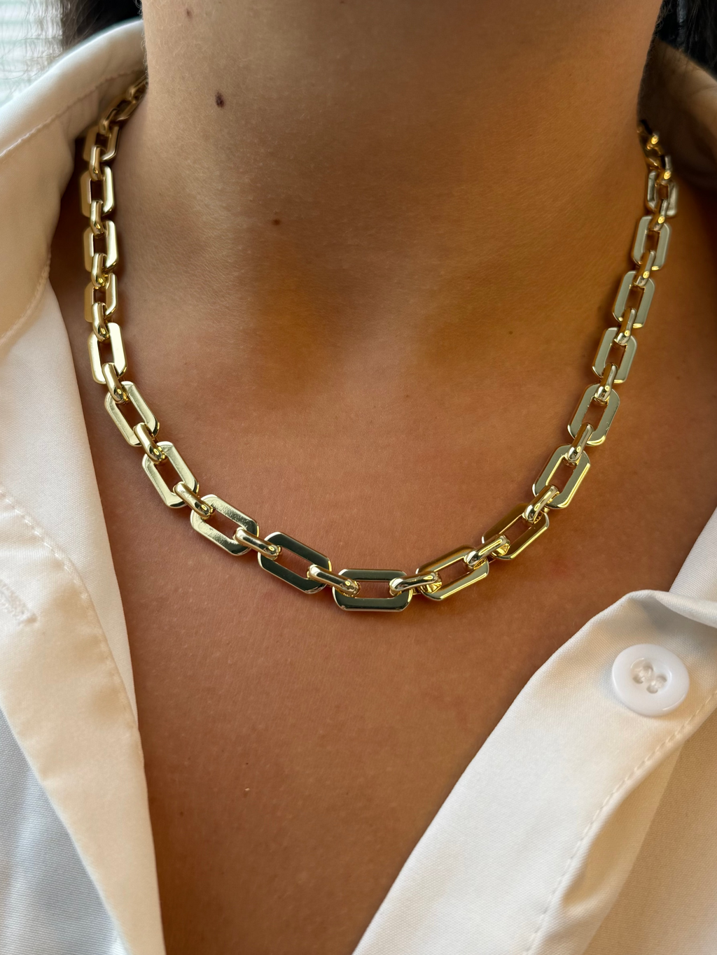 Flat Paperclip Necklace