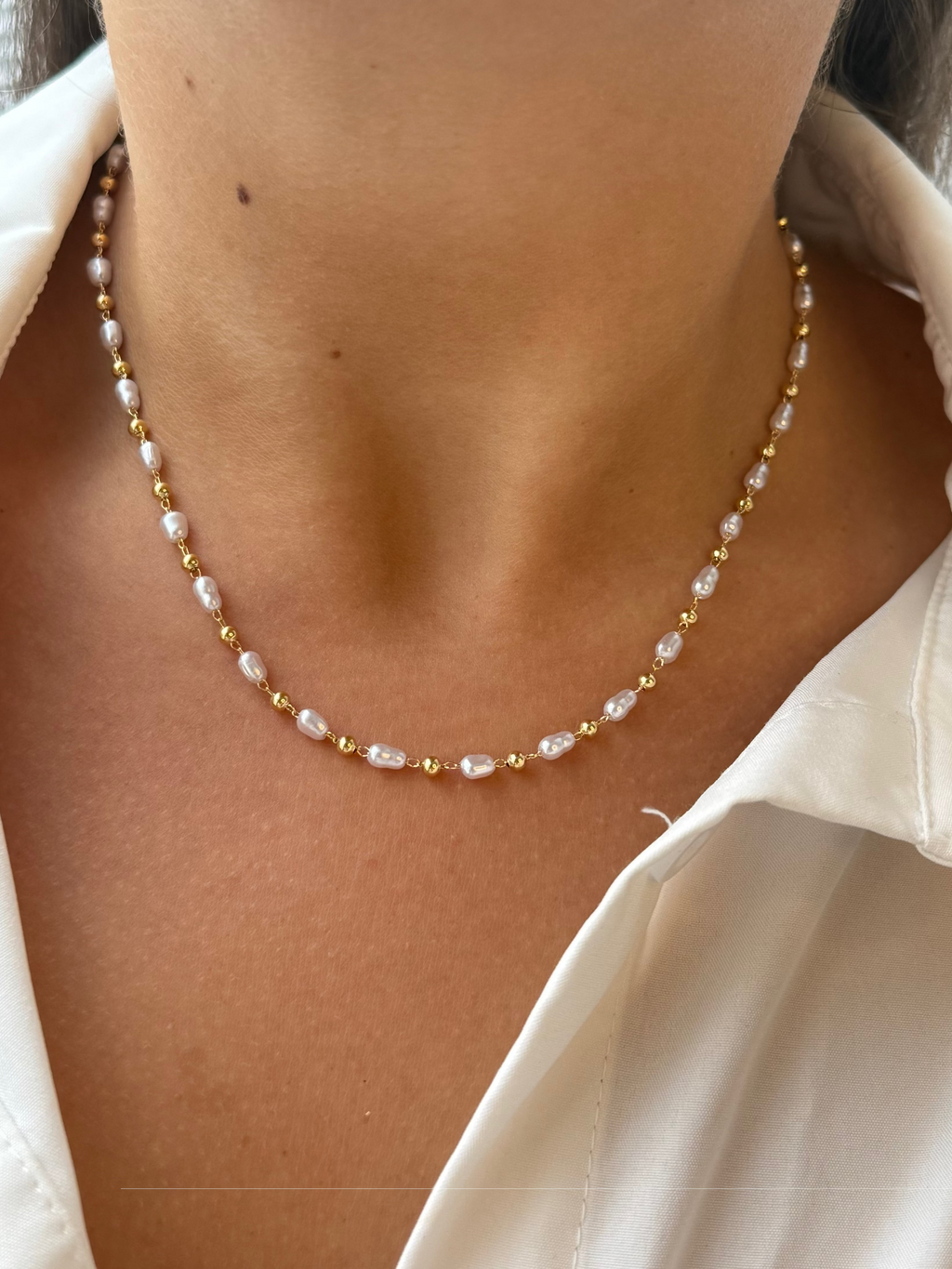 Rice Pearl Necklace