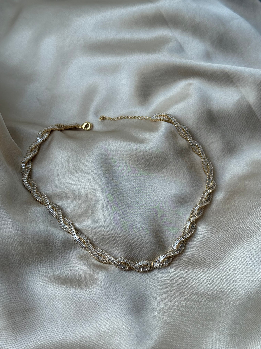 Braided Baguette Necklace