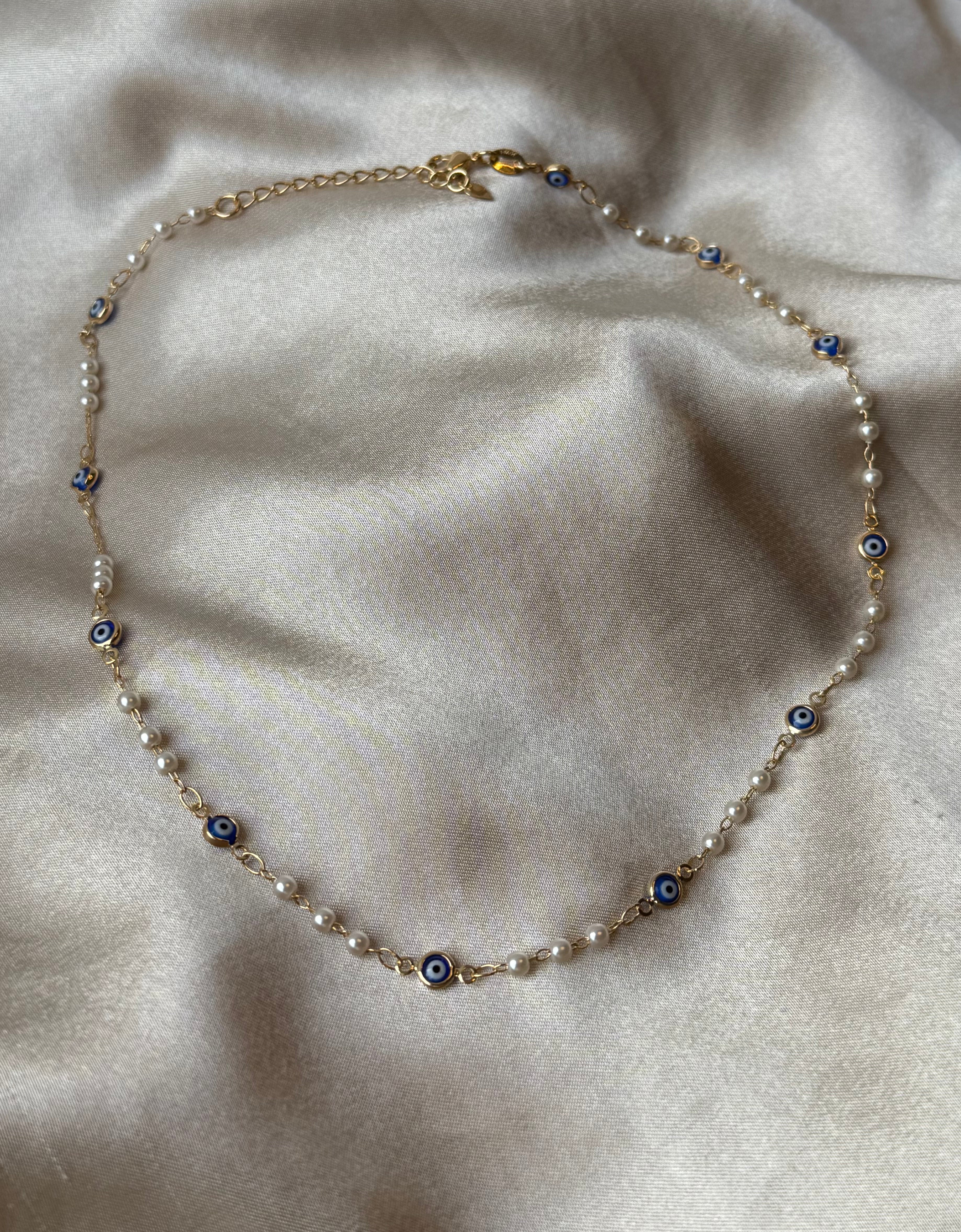 Lucky Eye Pearl Necklace