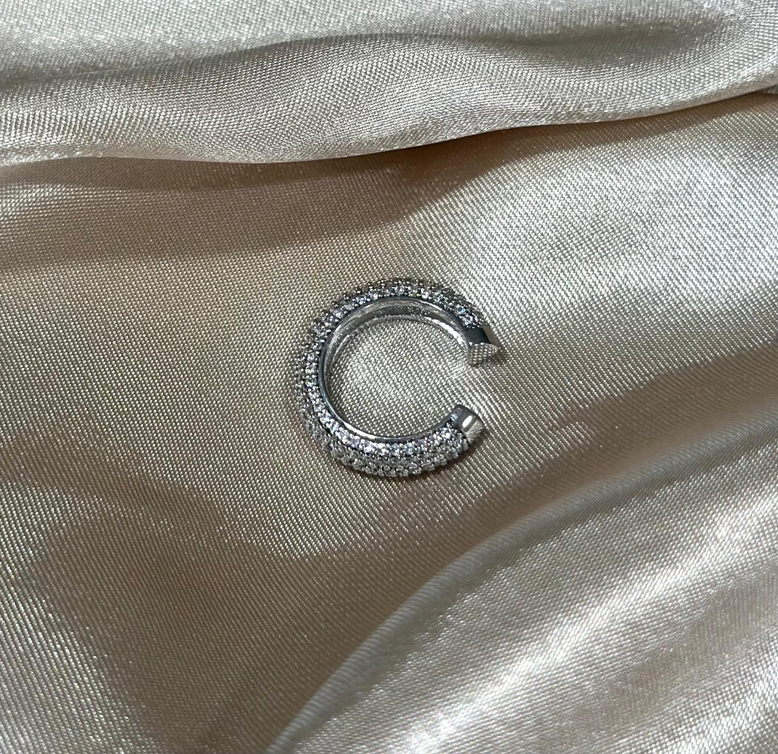 Silver Pave Ear Cuff