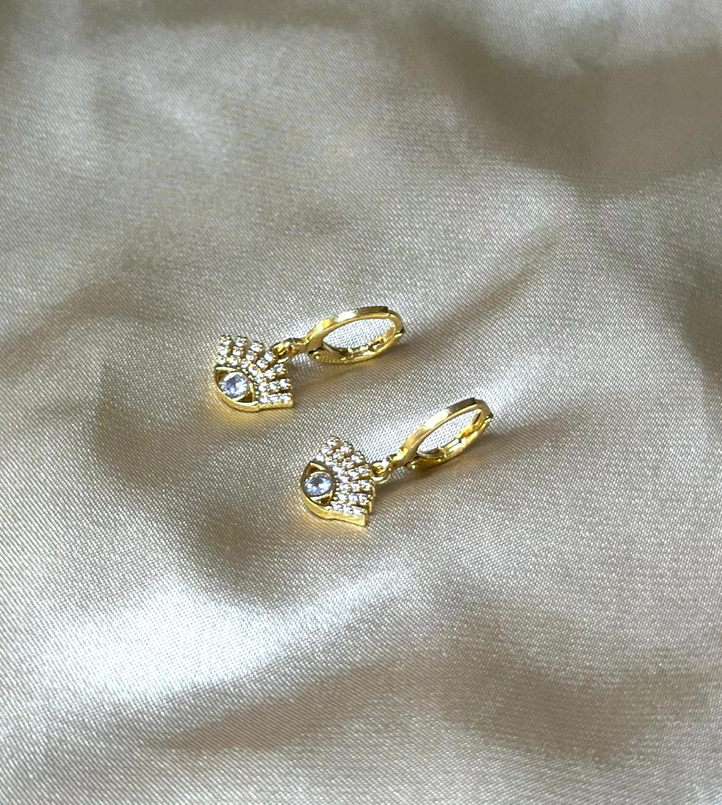 Lucky Eye Huggie Earrings