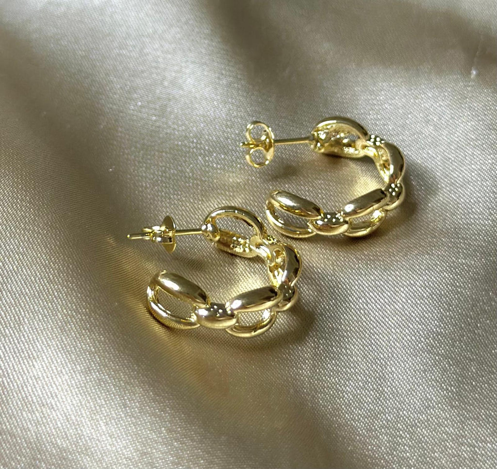 Link Chain Hoop Earrings