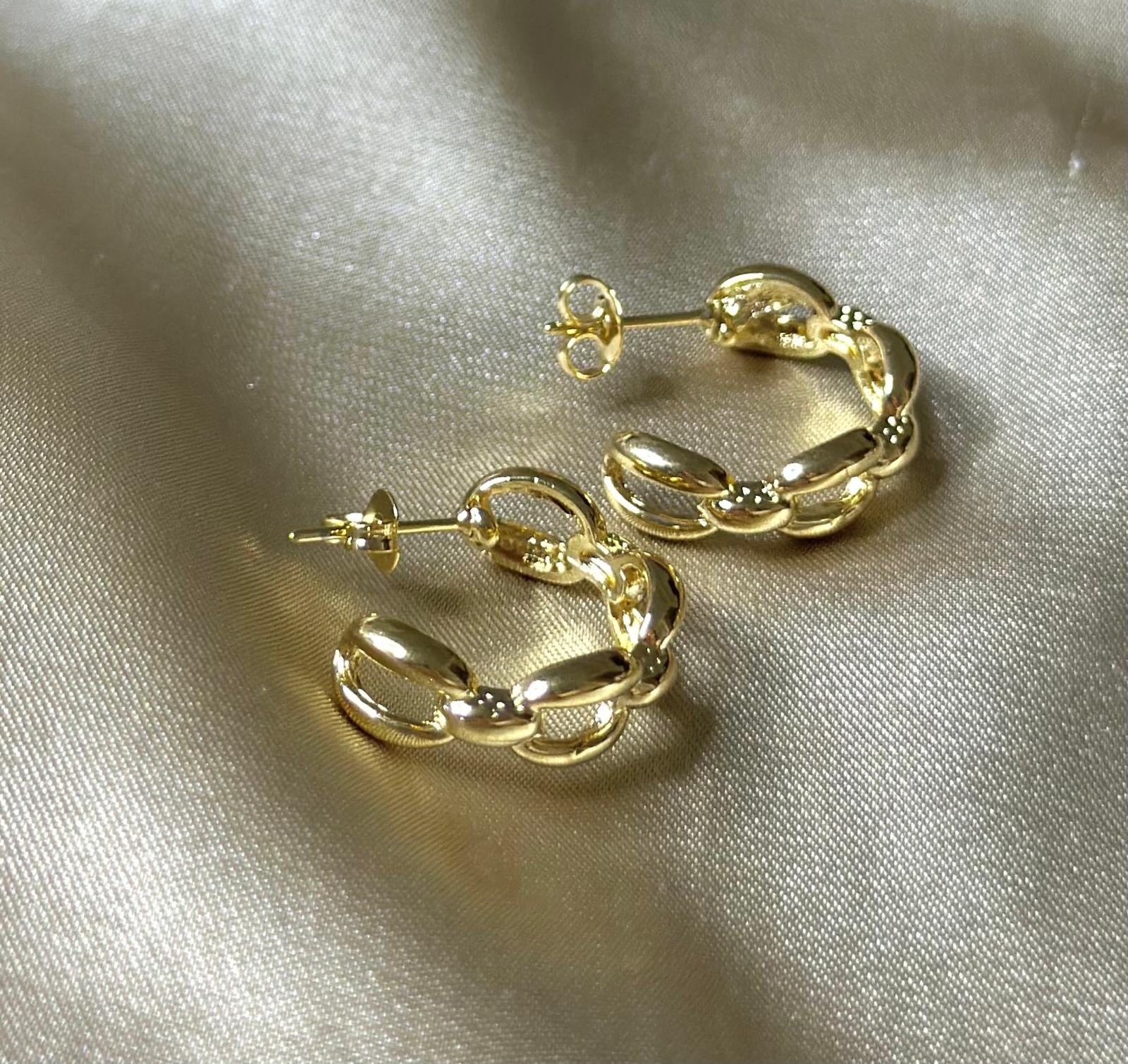 Link Chain Hoop Earrings
