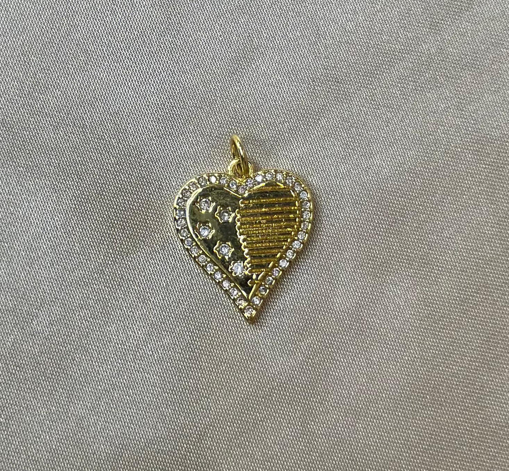America Heart Charm