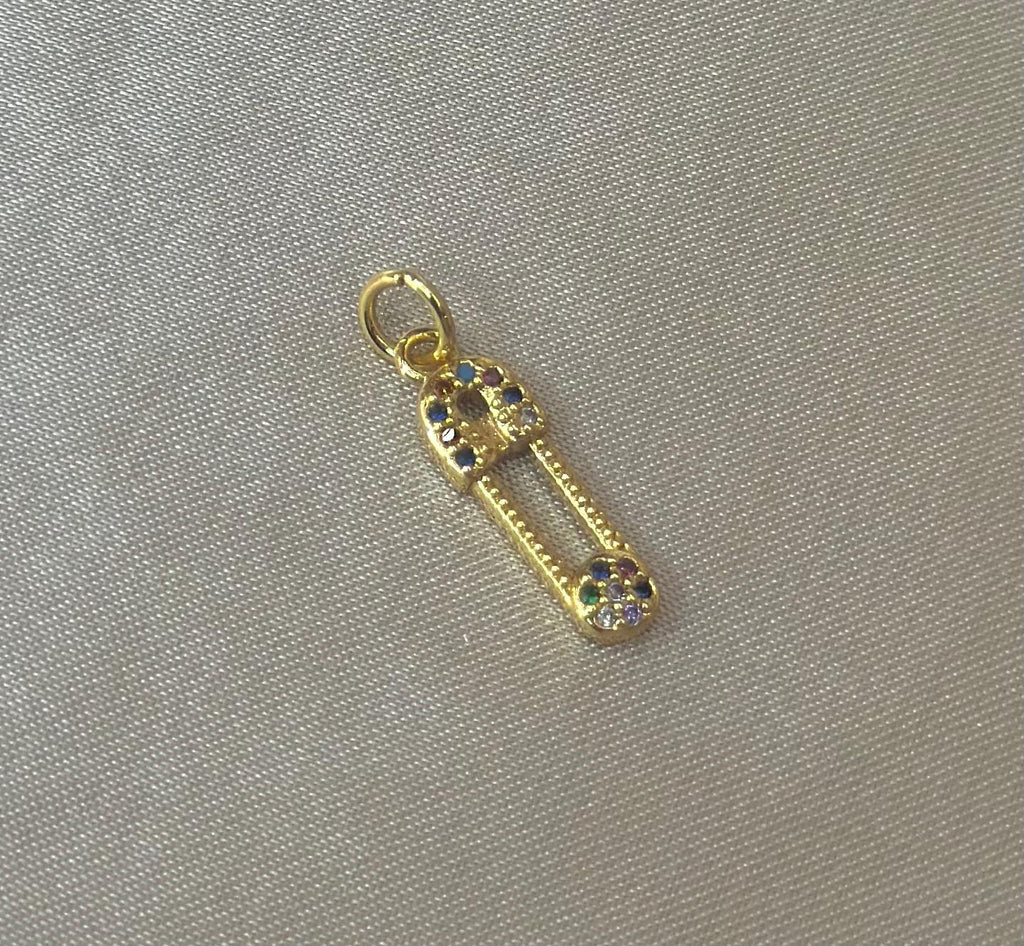 Multicolor Safety Pin Charm