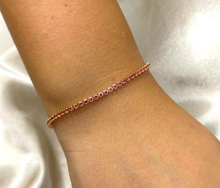 Magenta Tennis Bracelet