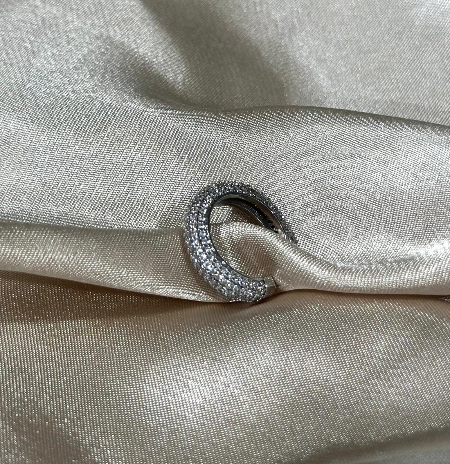 Silver Pave Ear Cuff