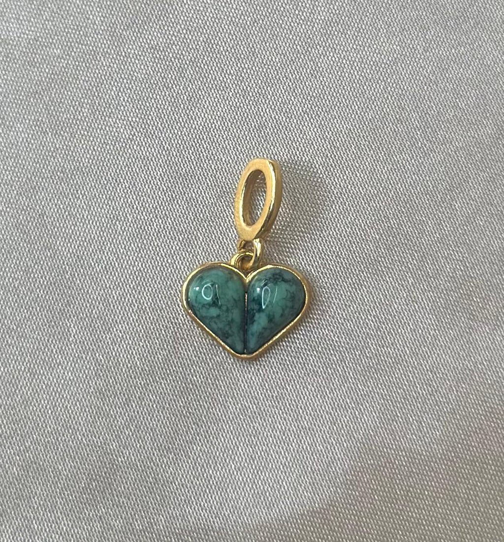 Turquoise Heart Charm