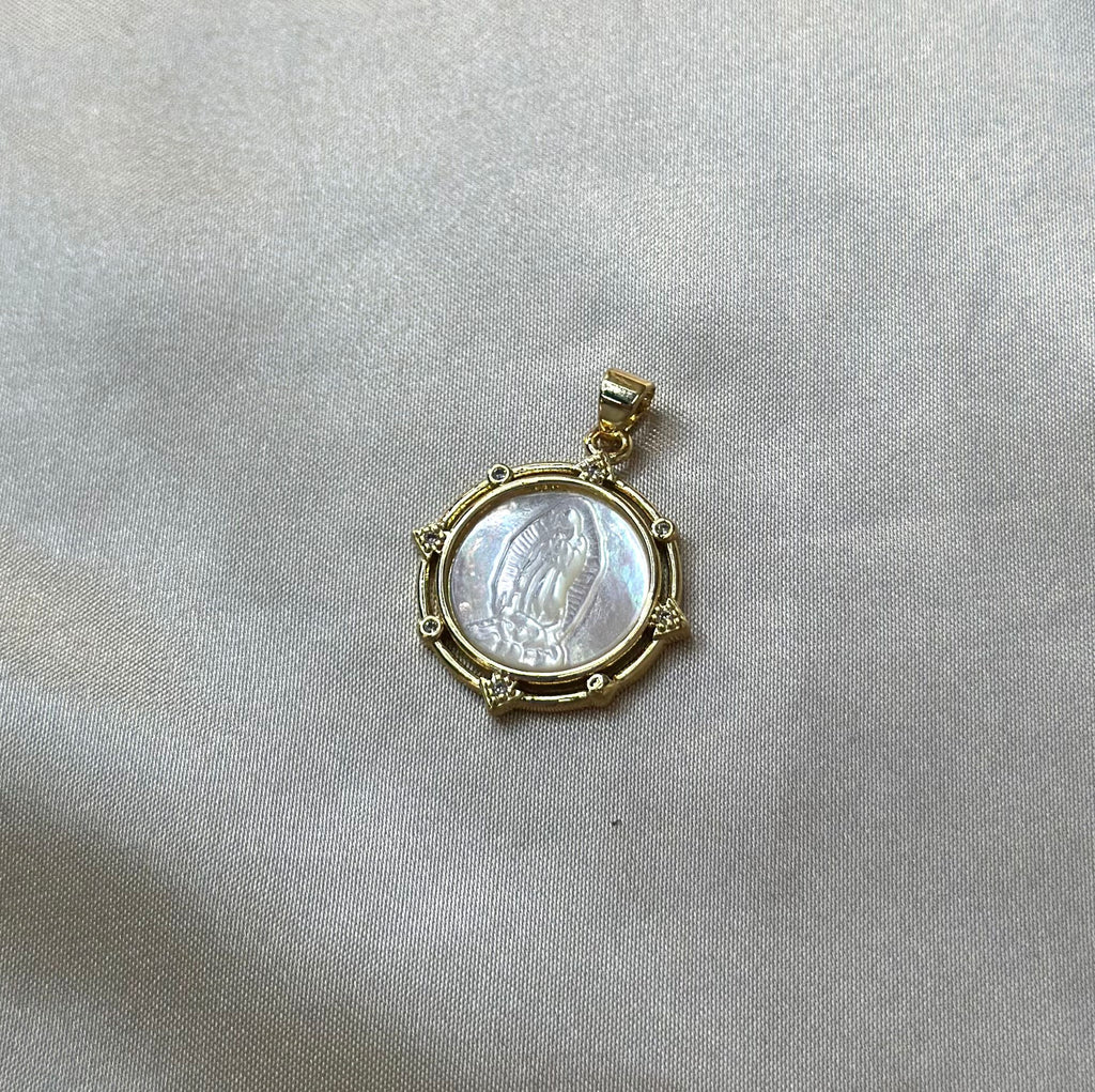 Mother Pearl Saint Charm