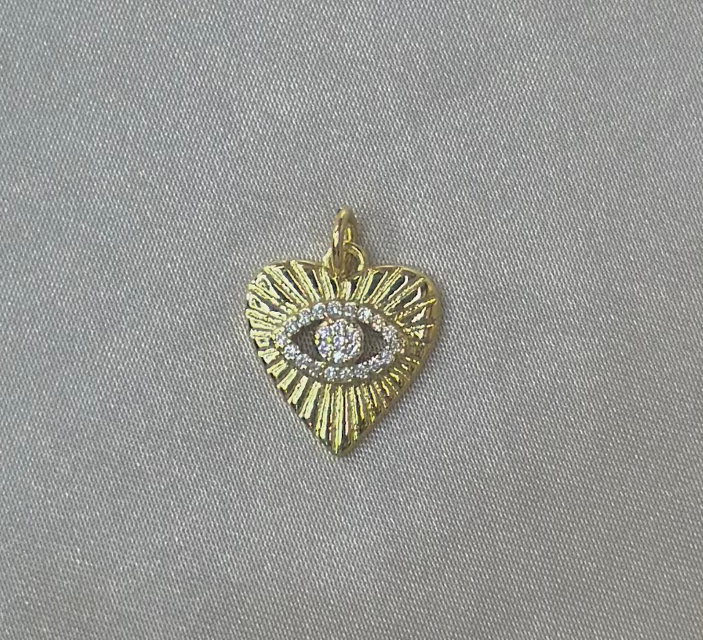 Lucky Eye Heart Charm