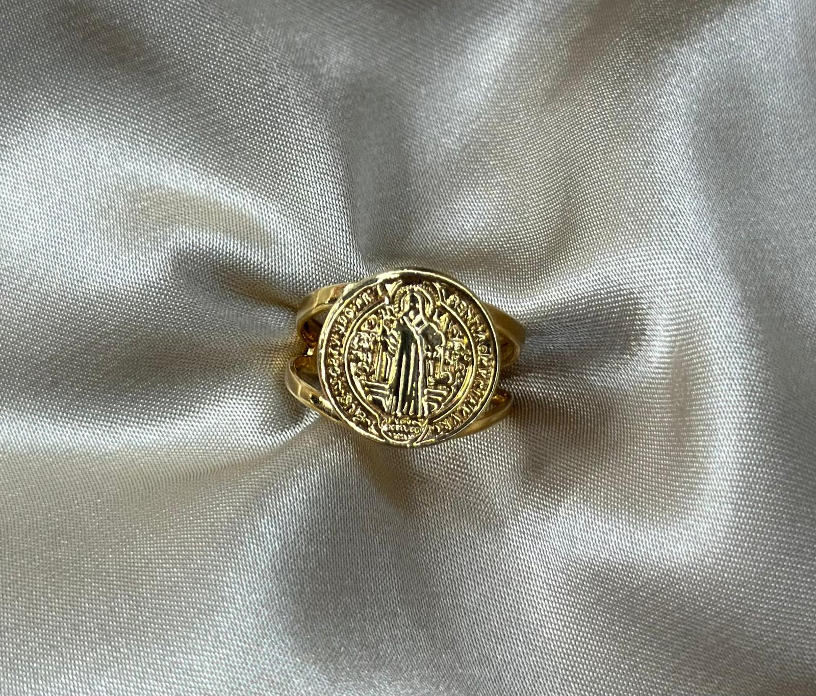 Saint Benedict Gold Ring