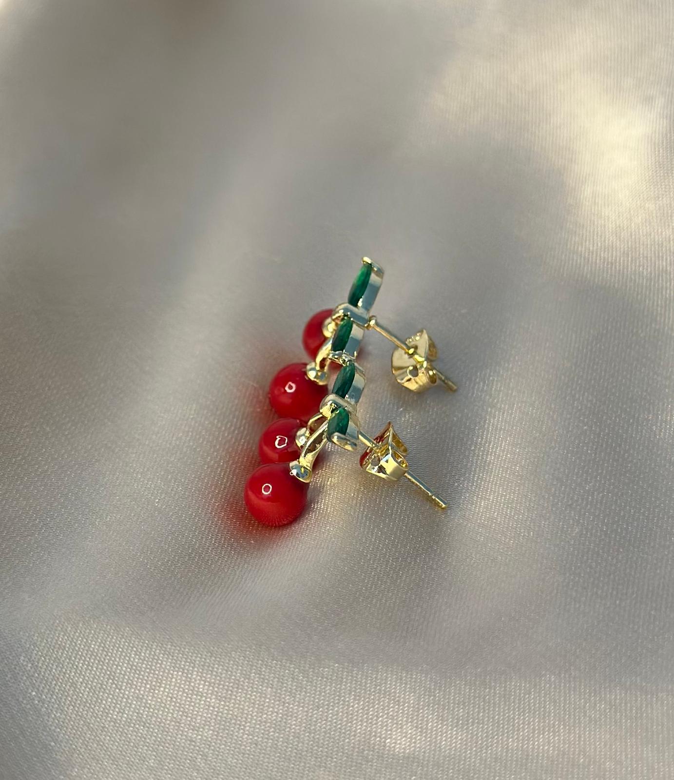 Red Cherry Post Earrings