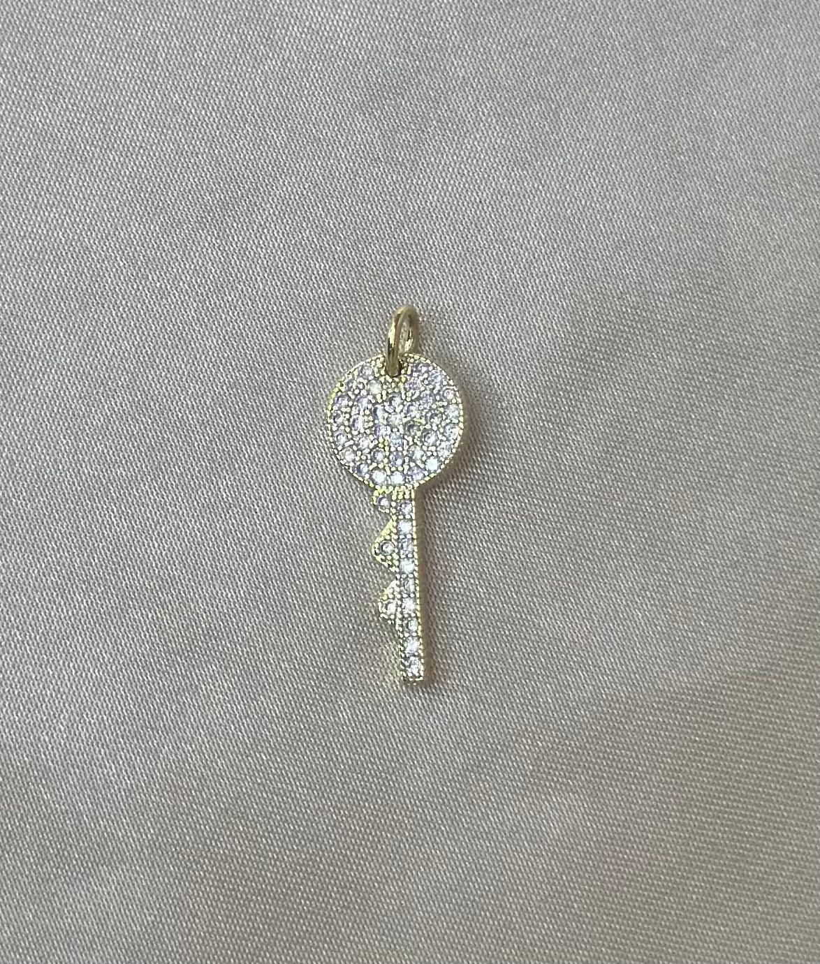 Pave Key Charm