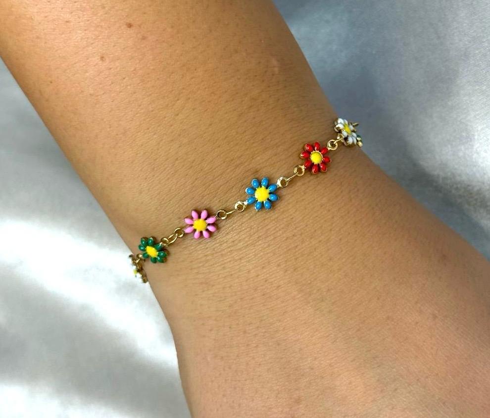 Neon Flower Bracelet