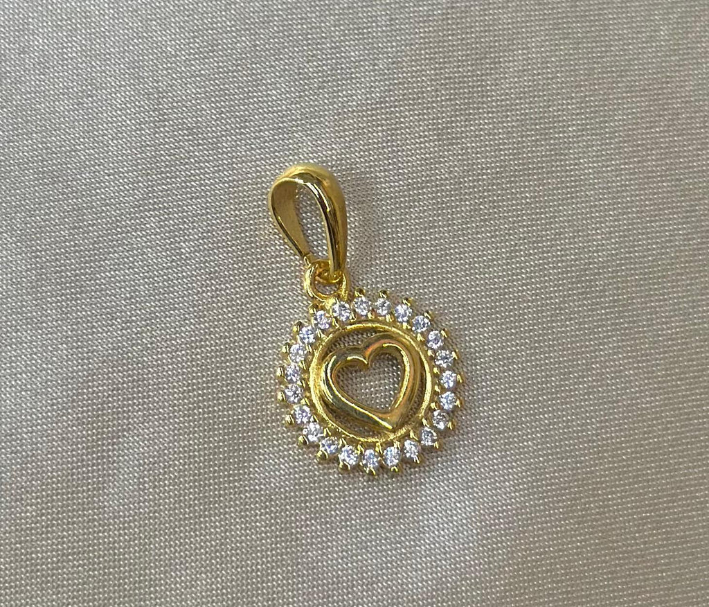 Outlined Heart Charm