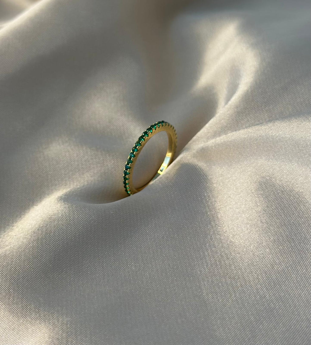 Emerald Eternity Band Ring