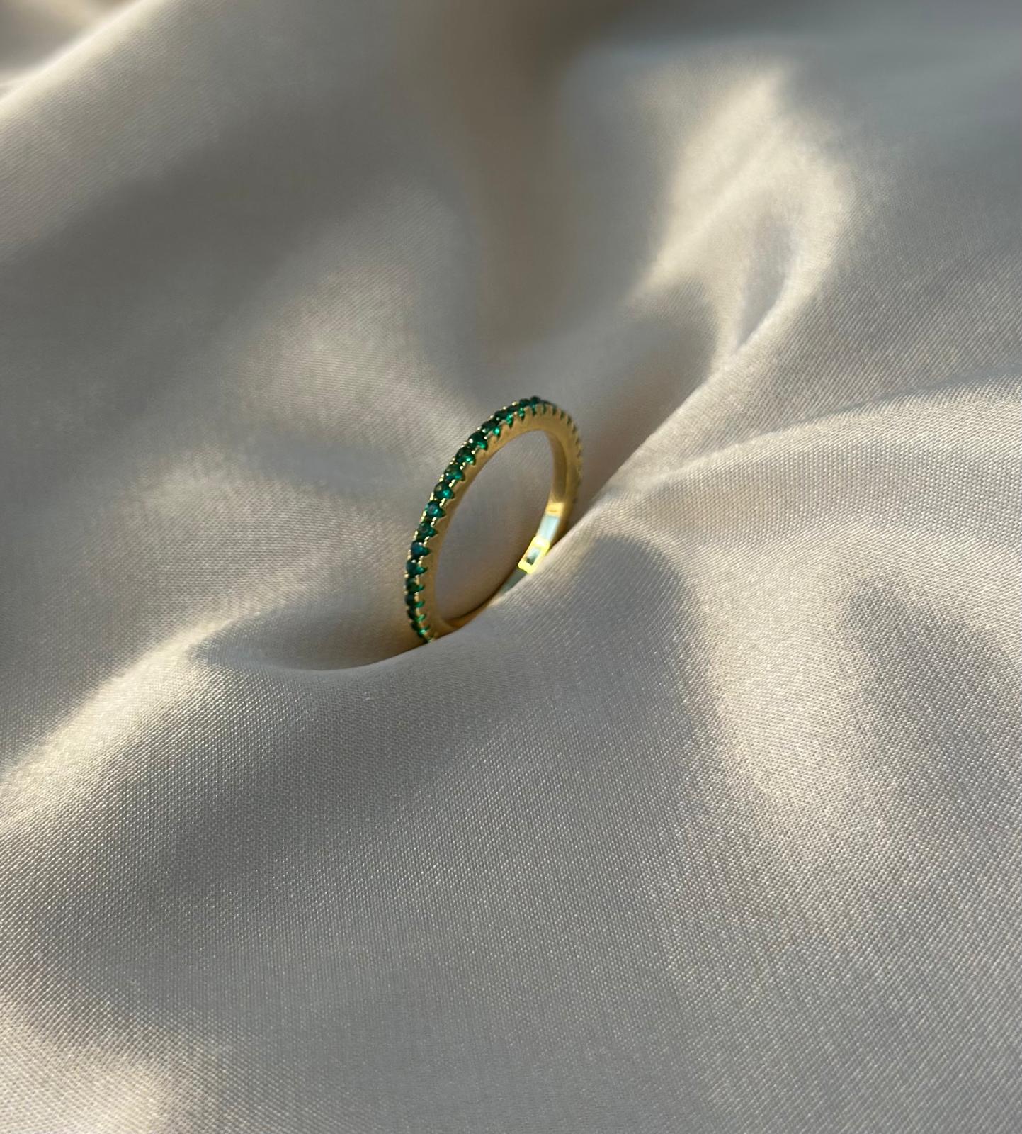 Emerald Eternity Band Ring