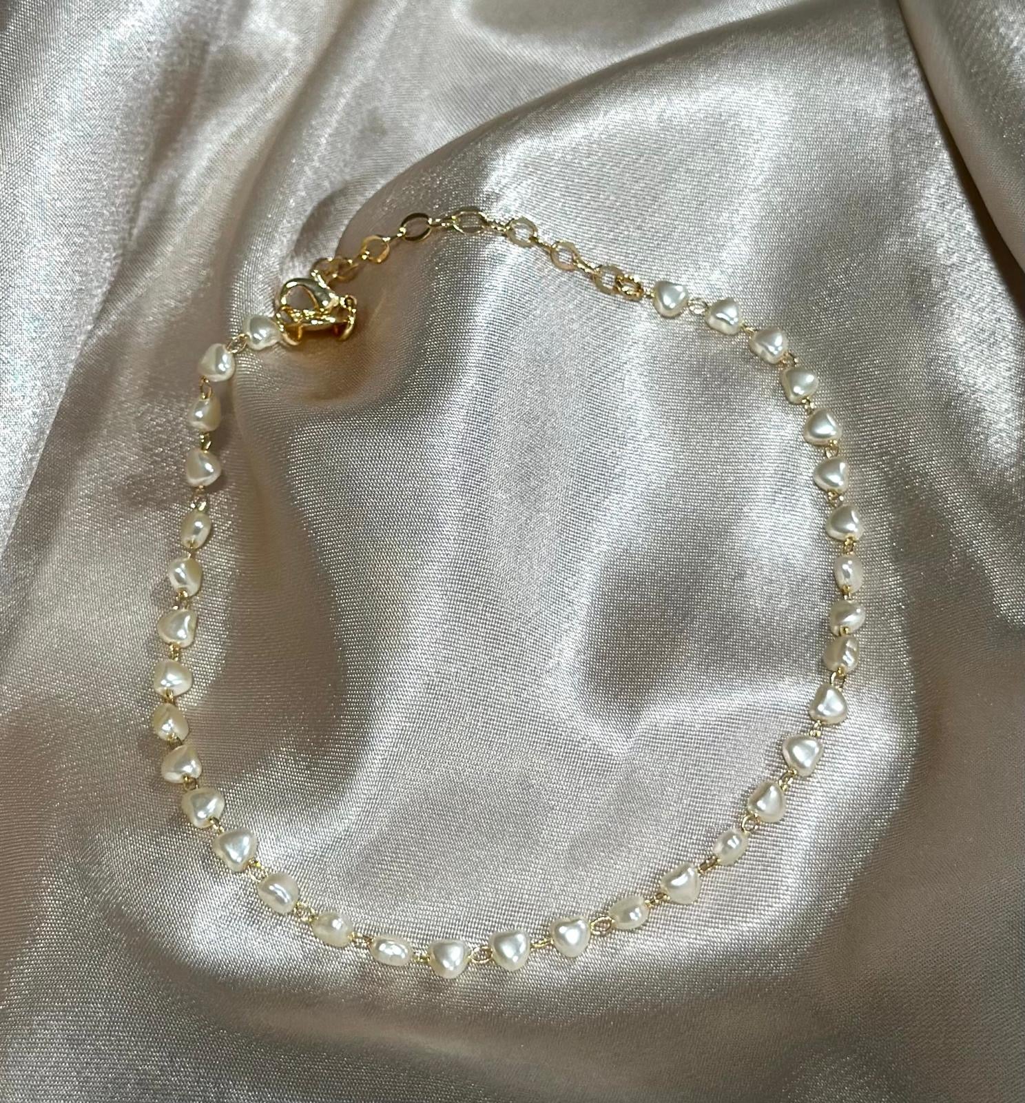 Heart Pearl Anklet