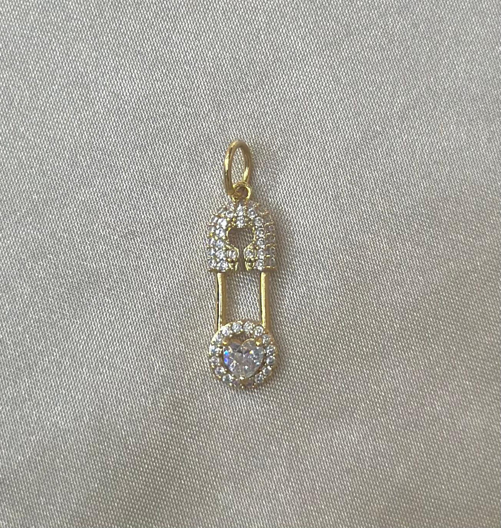 Love Safety Pin Charm