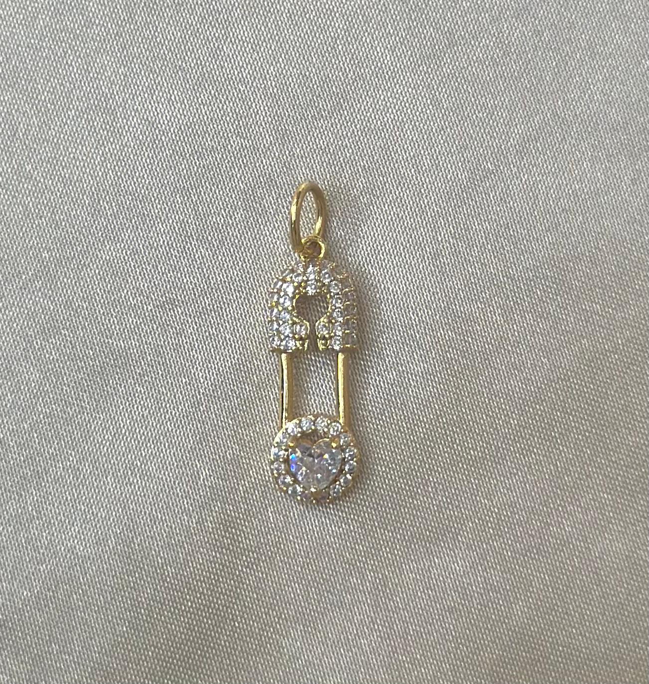 Love Safety Pin Charm