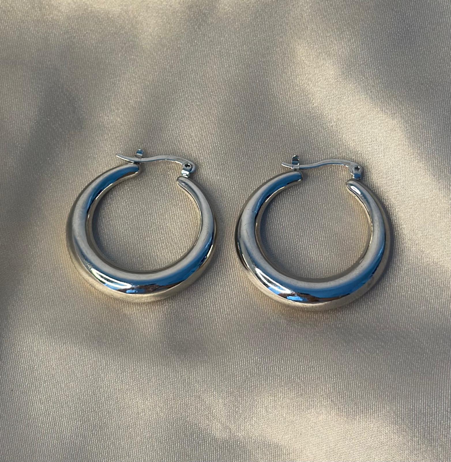 Silver Jumbo Hoop Earrings