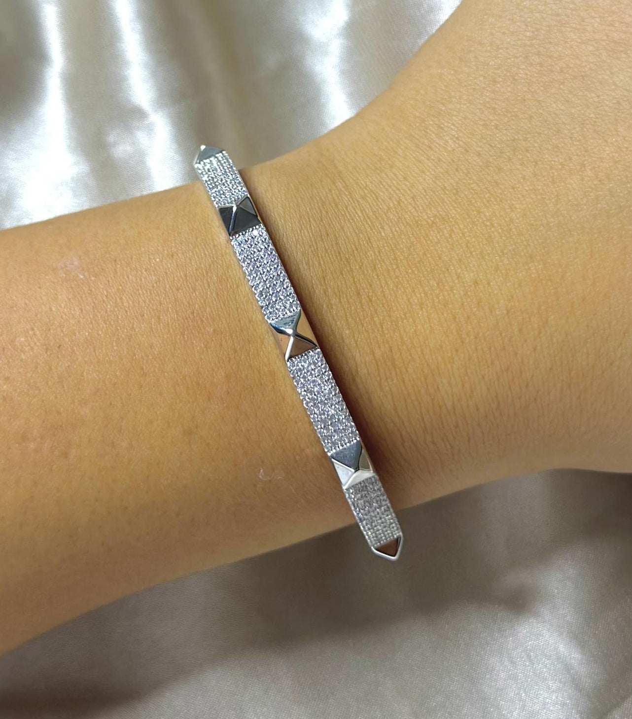 Silver Spike Bangle