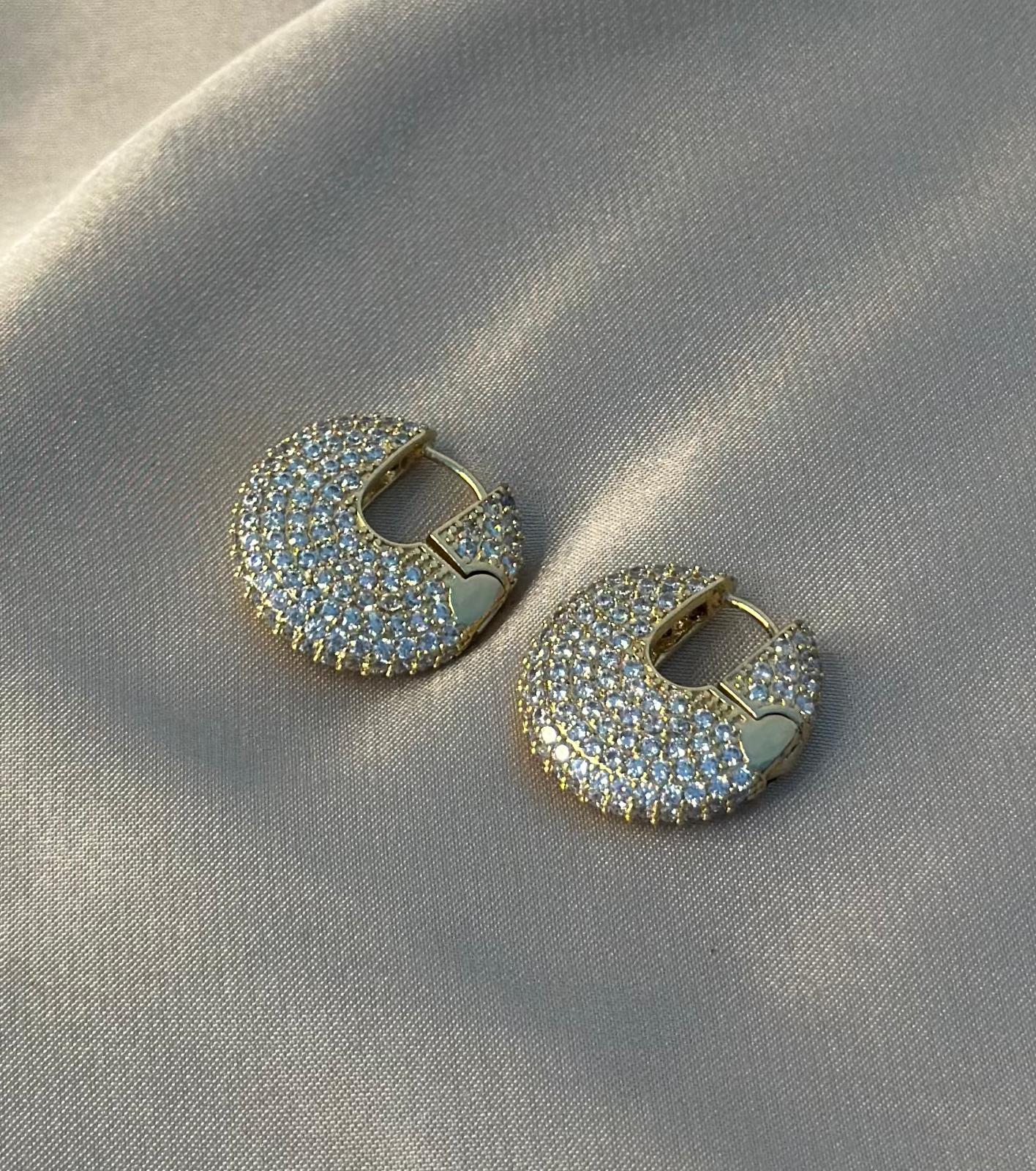 Frosted Pacman Huggie Earrings